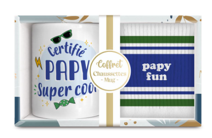 Coffret Mug + Chaussette Papy Fun