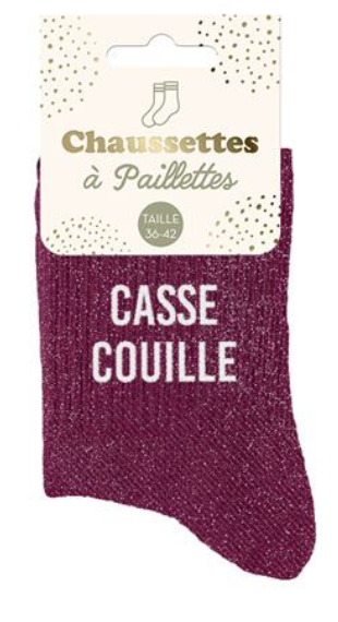 Chaussettes à paillette Casse Couille