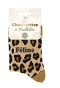 Chaussettes à paillette Féline