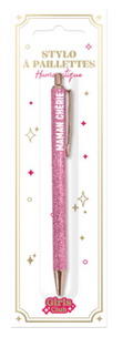Stylo à paillette Maman chérie