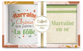 Coffret Mug +Chaussettes Marraine en or