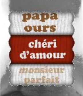 Box cadeau Papa ours, Cheri d'amour, Monsieur parfait