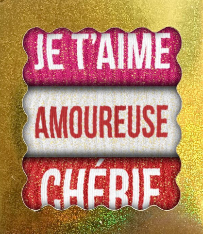 Box cadeau Je t'aime, Amoureuse, Chérie