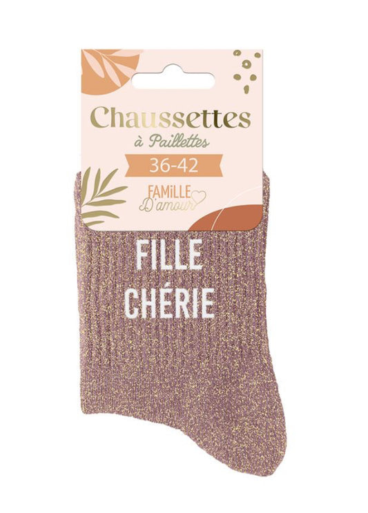 Chaussettes à paillettes Fille chérie
