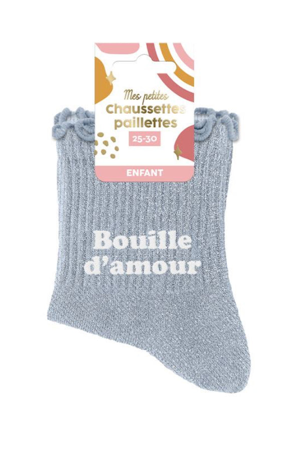Chaussettes à paillettes fille Bouille d’amour