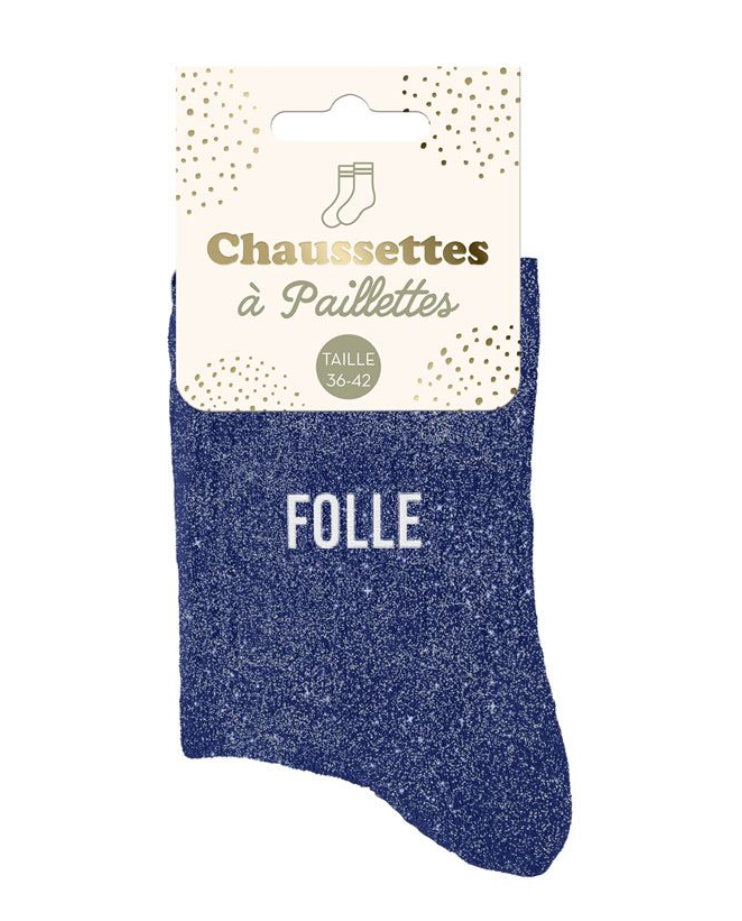 Chaussettes à paillettes Folle