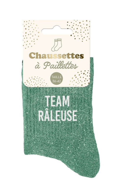 Chaussettes à paillettes Team Râleuse