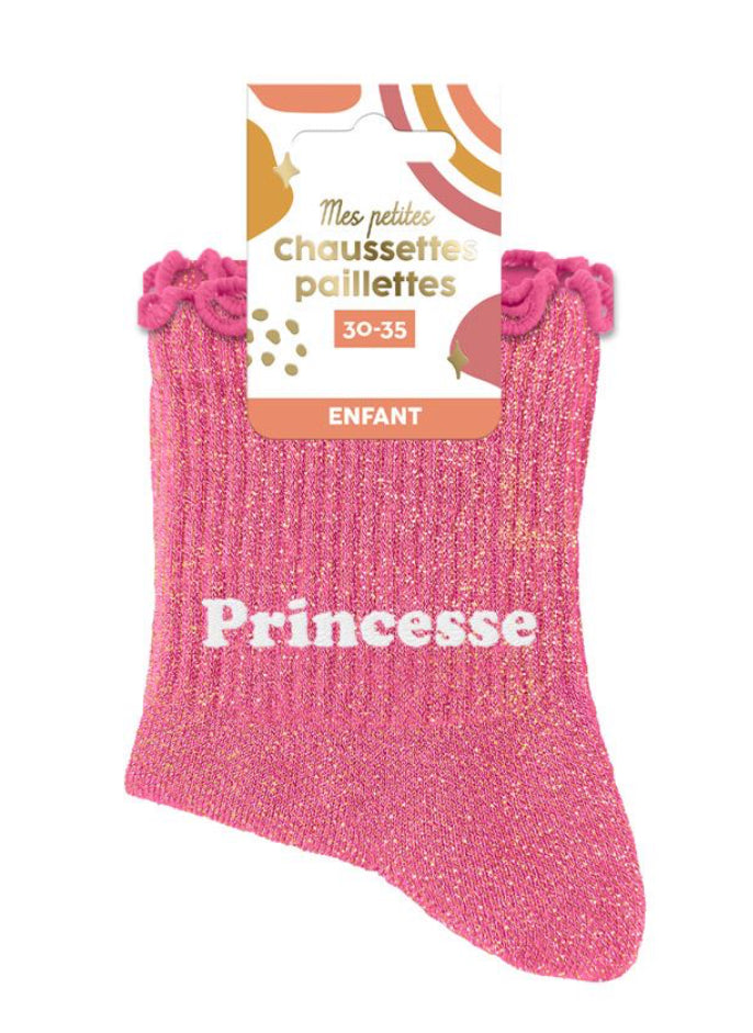 Chaussettes à paillettes fille Princesse