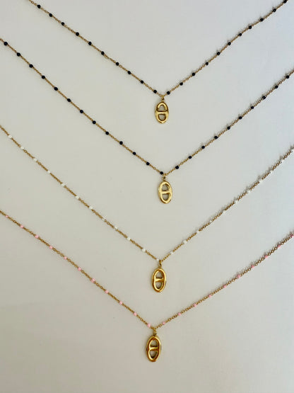 Collier Mya maille Marine