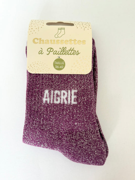 Chaussettes à paillettes Aigrie