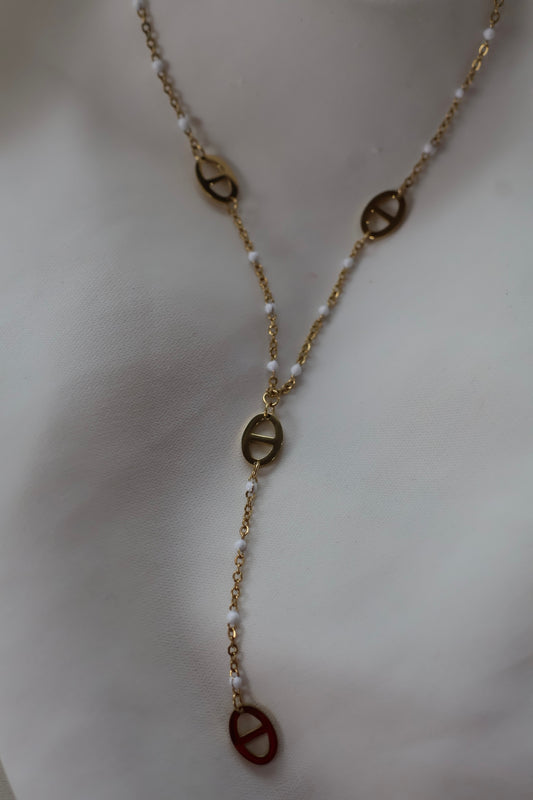 Collier Mya Maille marine