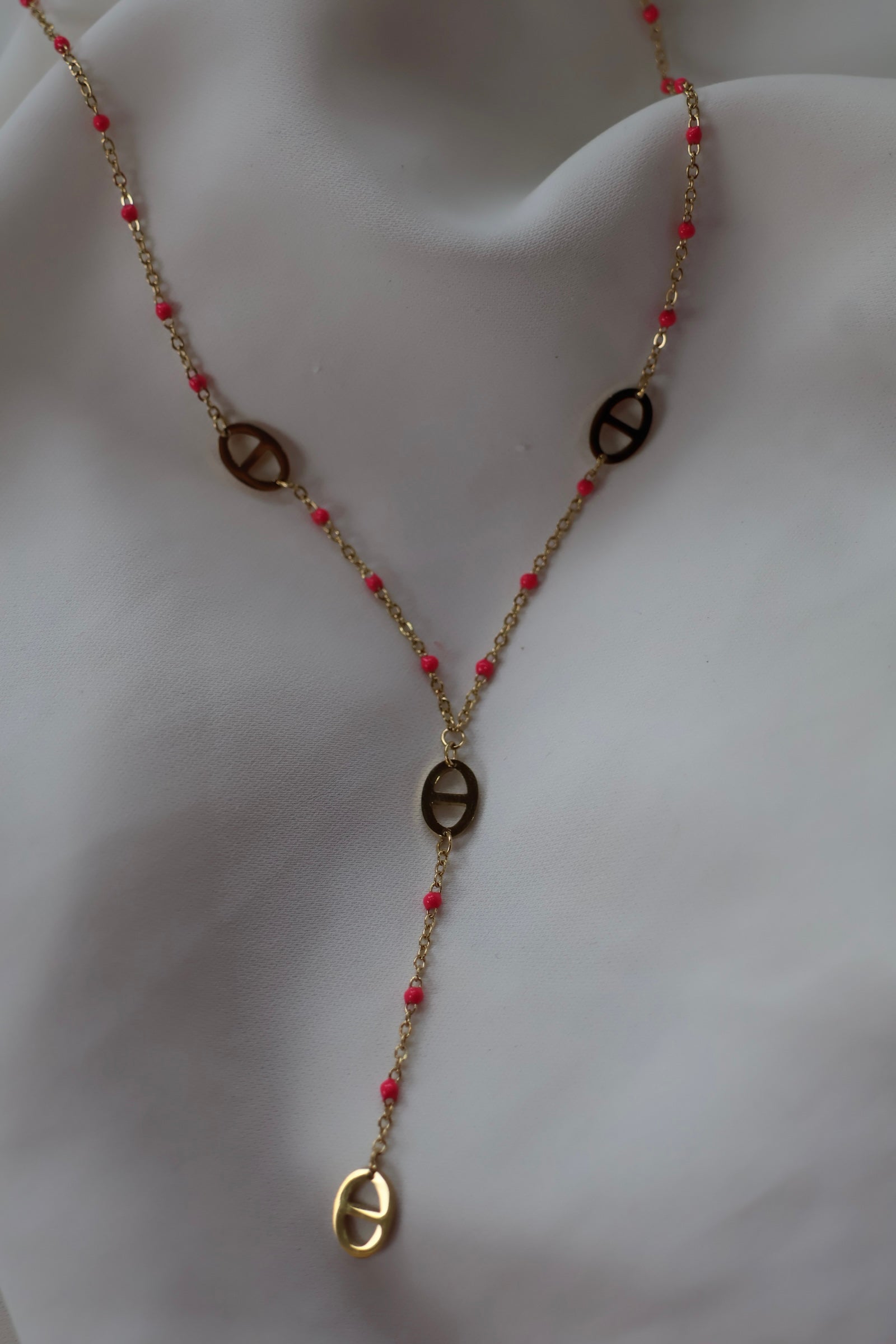 Collier Y Mya Maille marine