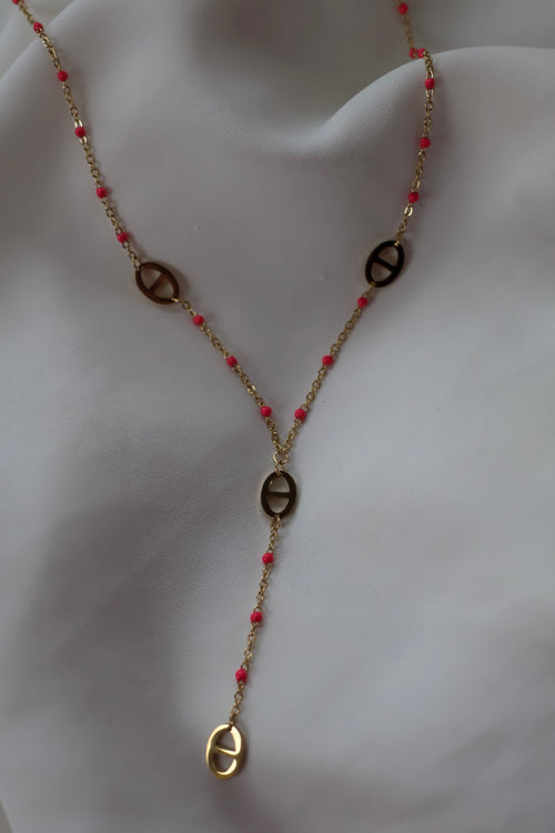 Collier Y Mya Maille marine