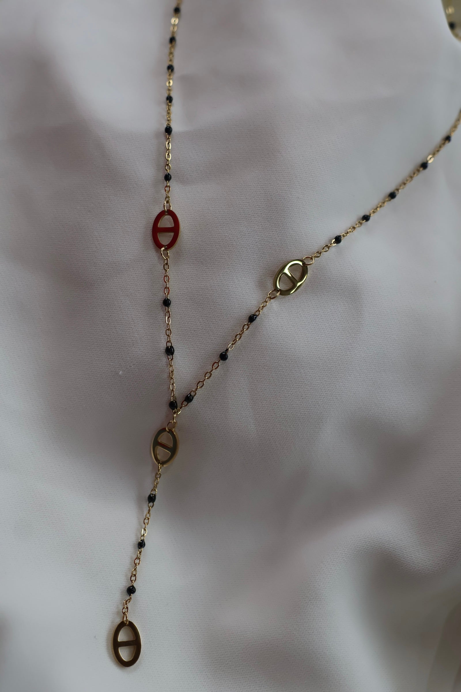 Collier Y Mya Maille marine