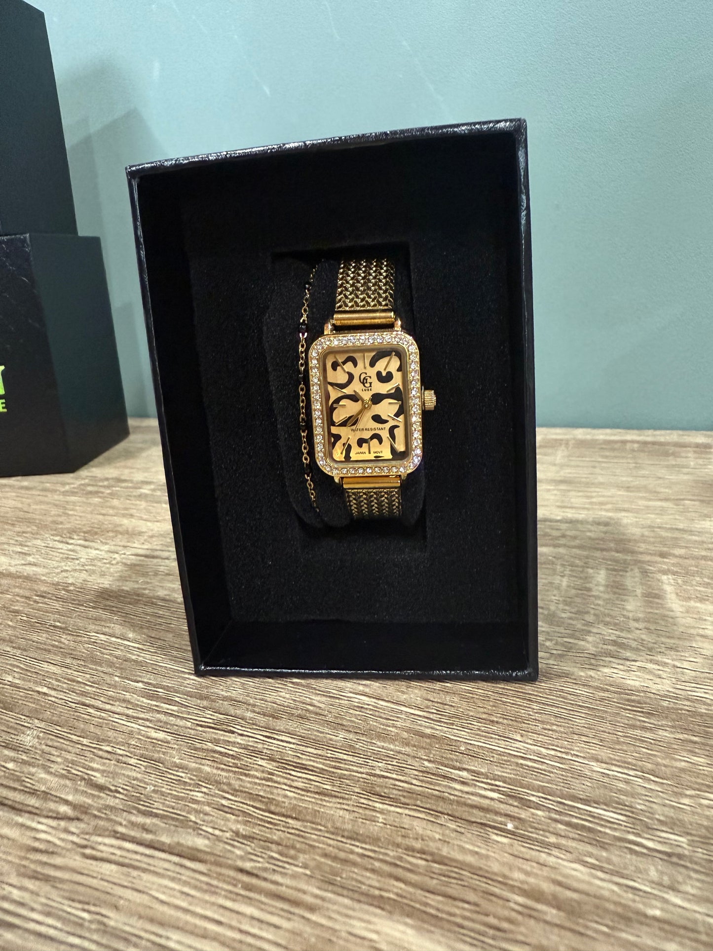 Coffret Montre + Bracelet léopard