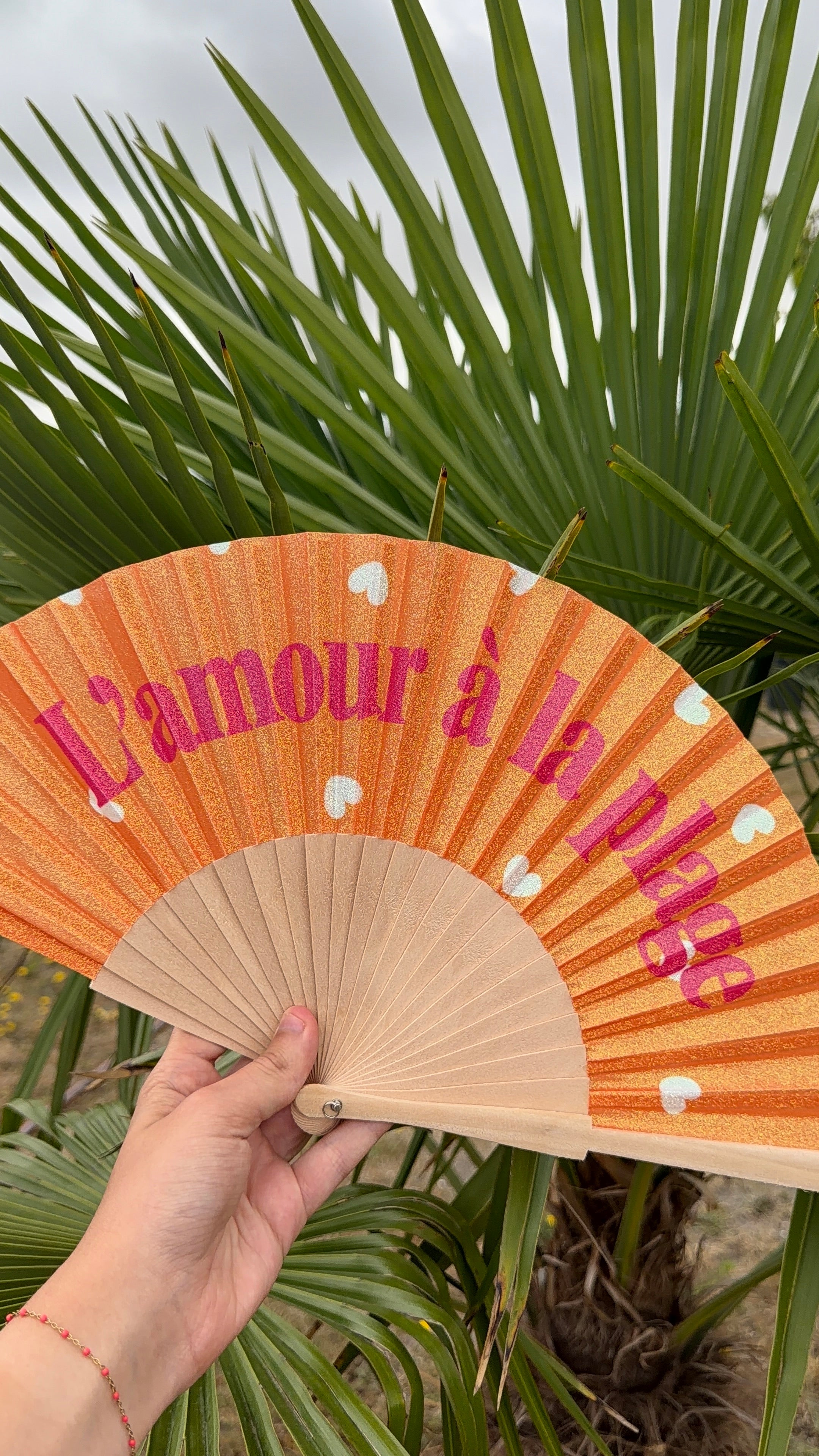 Éventail L'amour à la plage