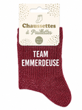 Chaussettes à paillettes Team Emmerdeuse