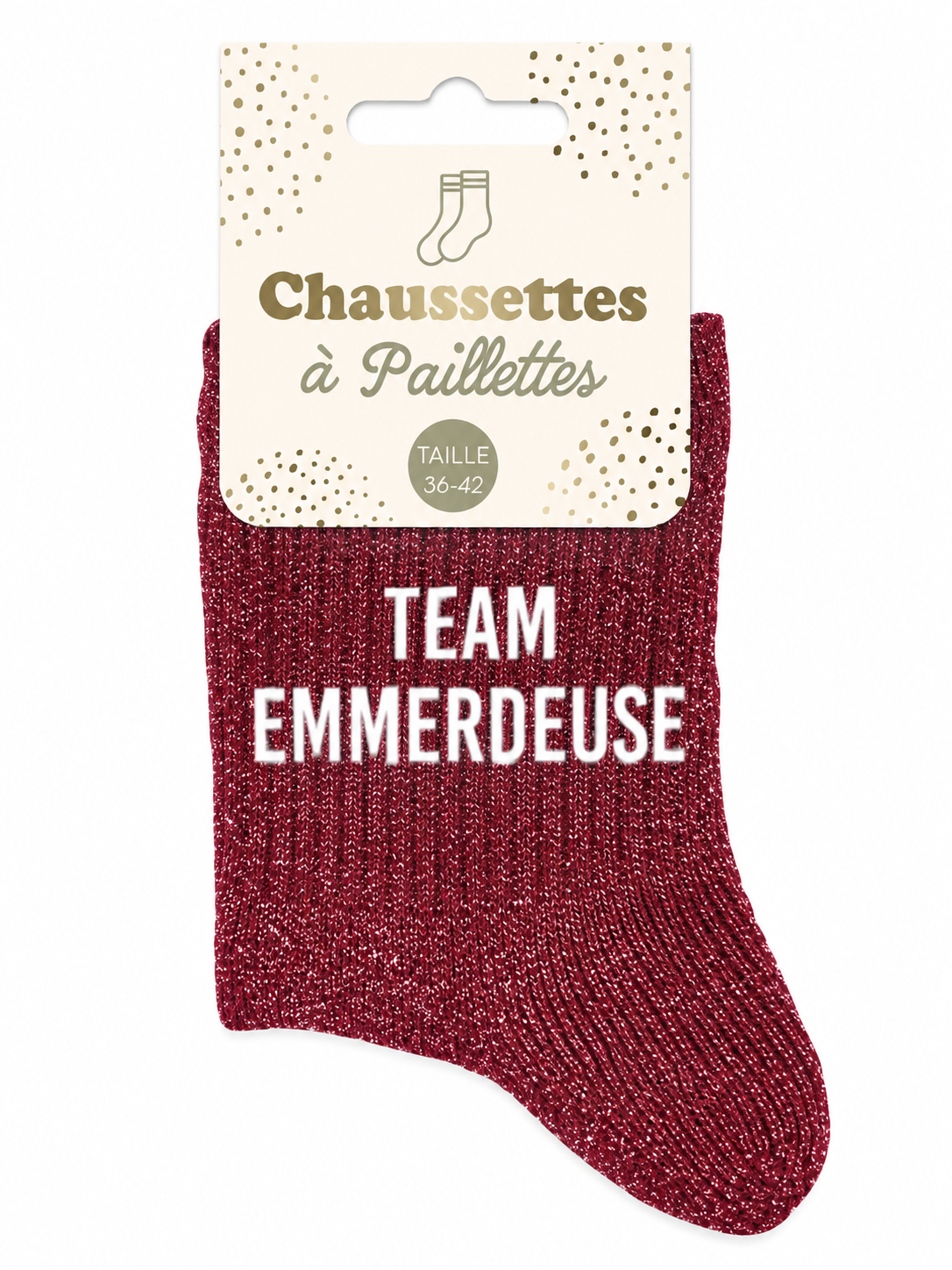 Chaussettes à paillettes Team Emmerdeuse